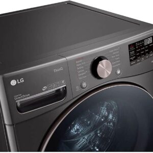 LG WM4000HBA 4.5 Cu. Ft. Capacity Smart Washer with TurboWash - Black Steel