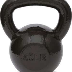 Solid Kettlebell - 40-Pound - Built-to-Last - Versatile - Black Enamel Finish