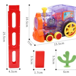 Domino Train Toys Baby Toys Car Puzzle Automatic Release Licensing Electric Building Blocks Train Toy