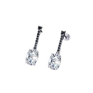 All-match Oval Zircon Copper-plated Earrings